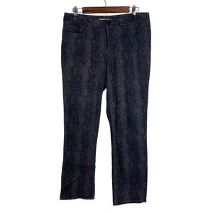 Jones New York Lexington Snakeskin Pattern Straight Jeans Women's 6P Black Gray